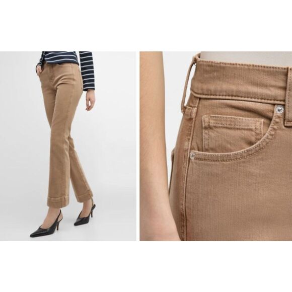 Veronica Beard Women's Carson high-rise Pants Jeans Sz 27 Khaki NWT 298 IRRG - Picture 2 of 10